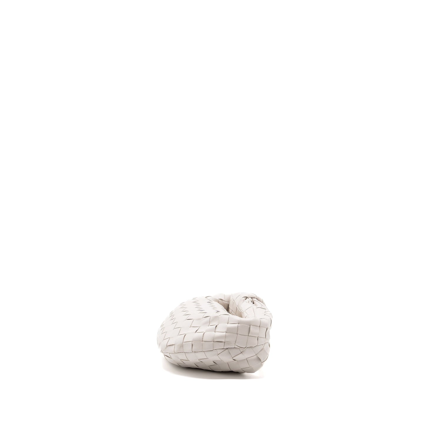Bottega Veneta Mini Jodie Lambskin Chalk GHW