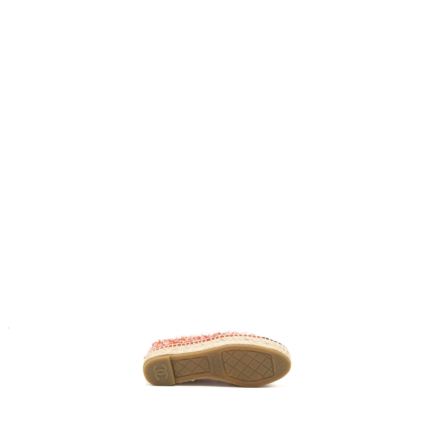 Chanel Size 35 Espadrilles tweed pink / black