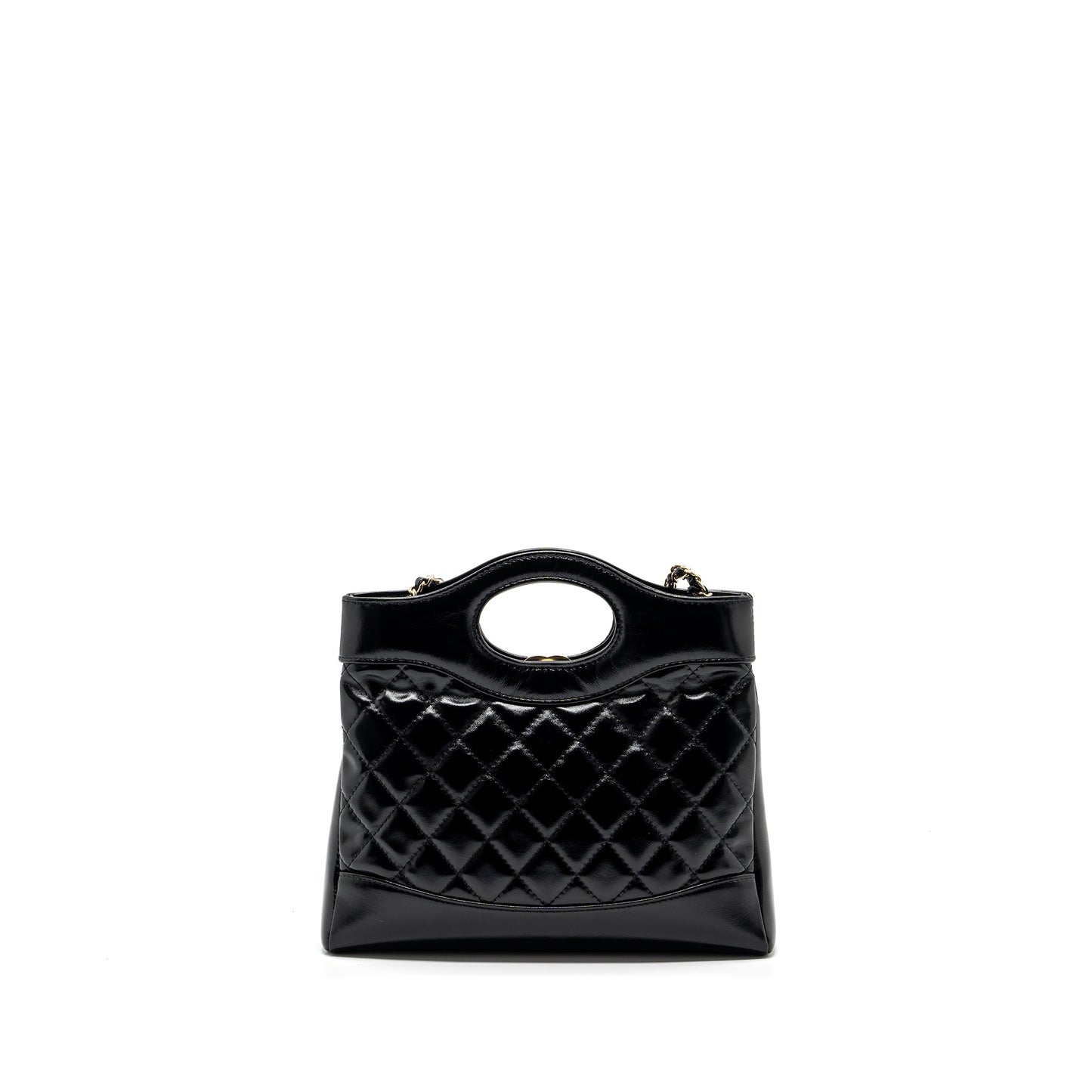Chanel 24C mini 31 bag shiny calfskin black LGHW (microchip)