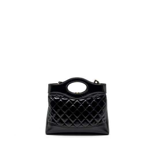 Chanel 24C mini 31 bag shiny calfskin black LGHW (microchip)