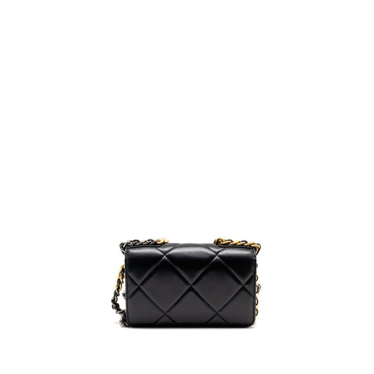 Chanel 19 Wallet on Chain Lambskin Black Multicolour Hardware