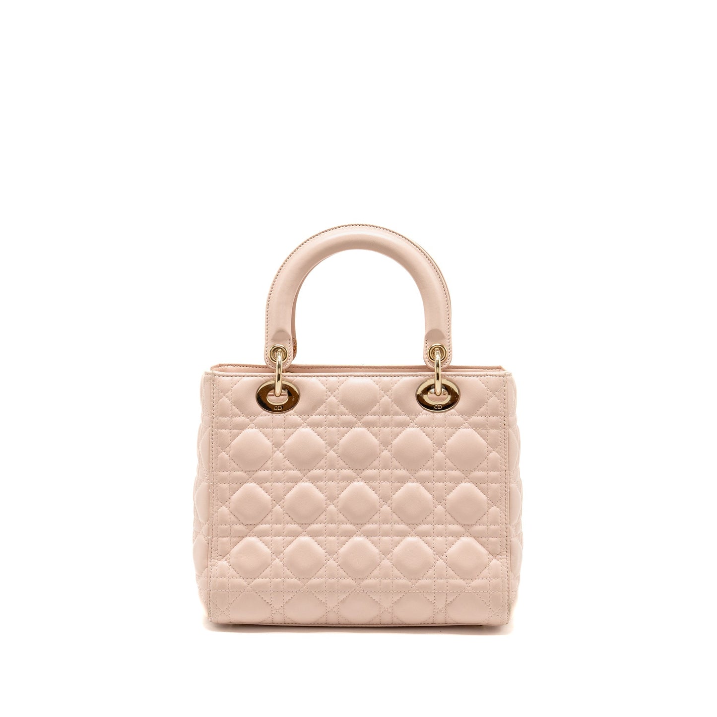 Luxury Dior Medium Lady Luxury Dior Lambskin Light Pink LGHW