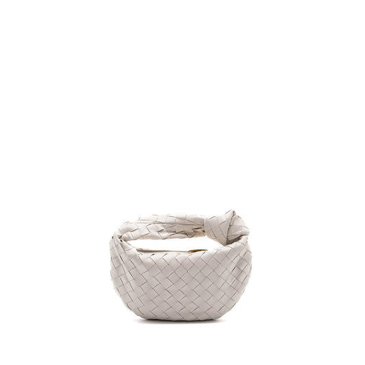 Bottega Veneta Mini Jodie Lambskin Chalk GHW