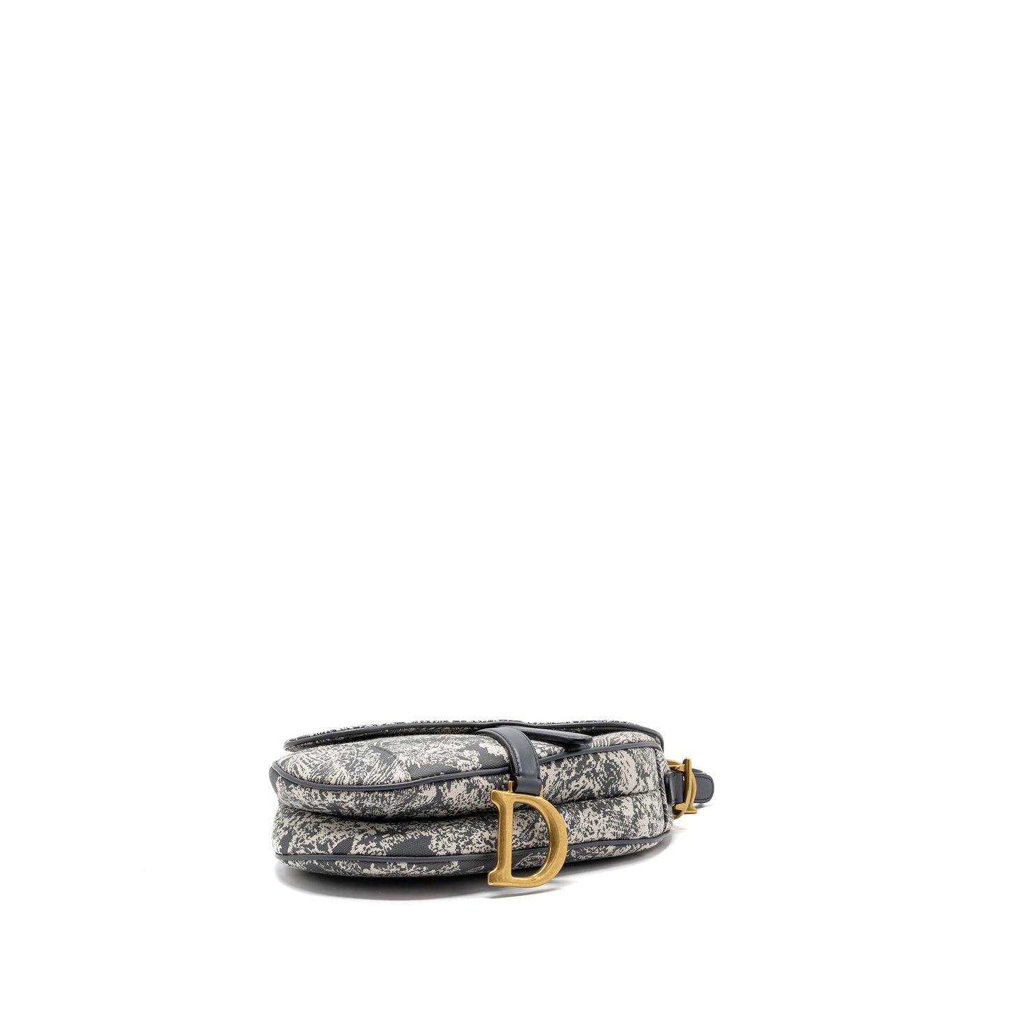 Dior saddle bag toile de jouy canvas / leather grey GHW