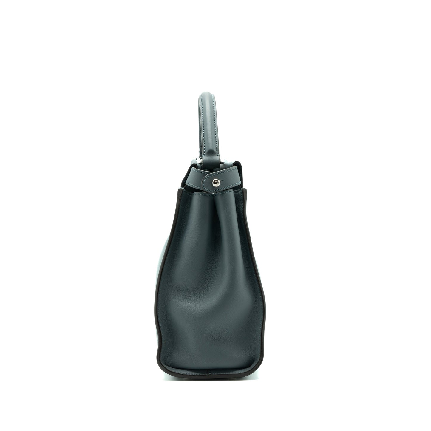 Fendi medium peekaboo leather light blue SHW