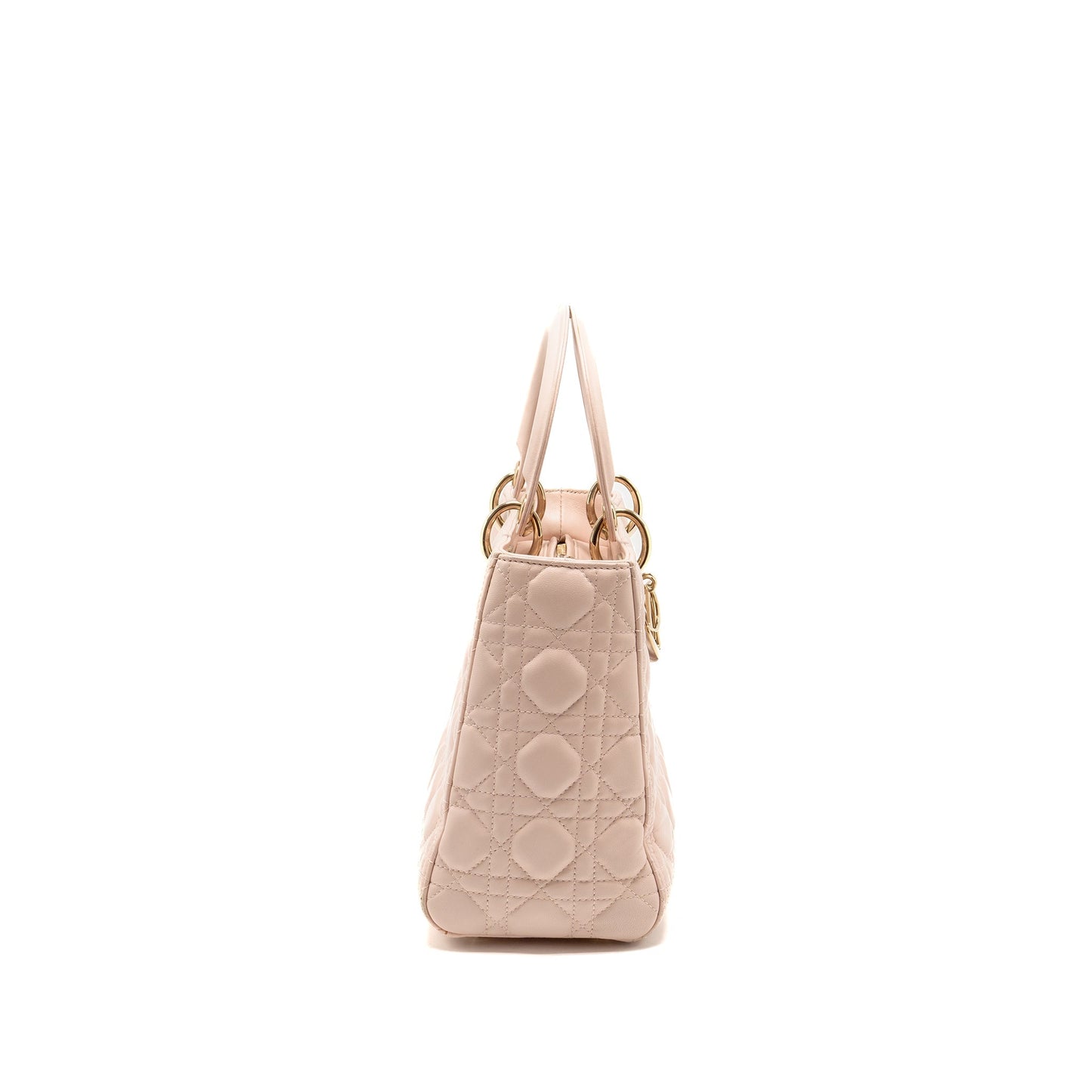 Luxury Dior Medium Lady Luxury Dior Lambskin Light Pink LGHW