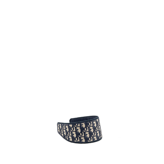Dior Hair Band Blue Oblique Embroidery