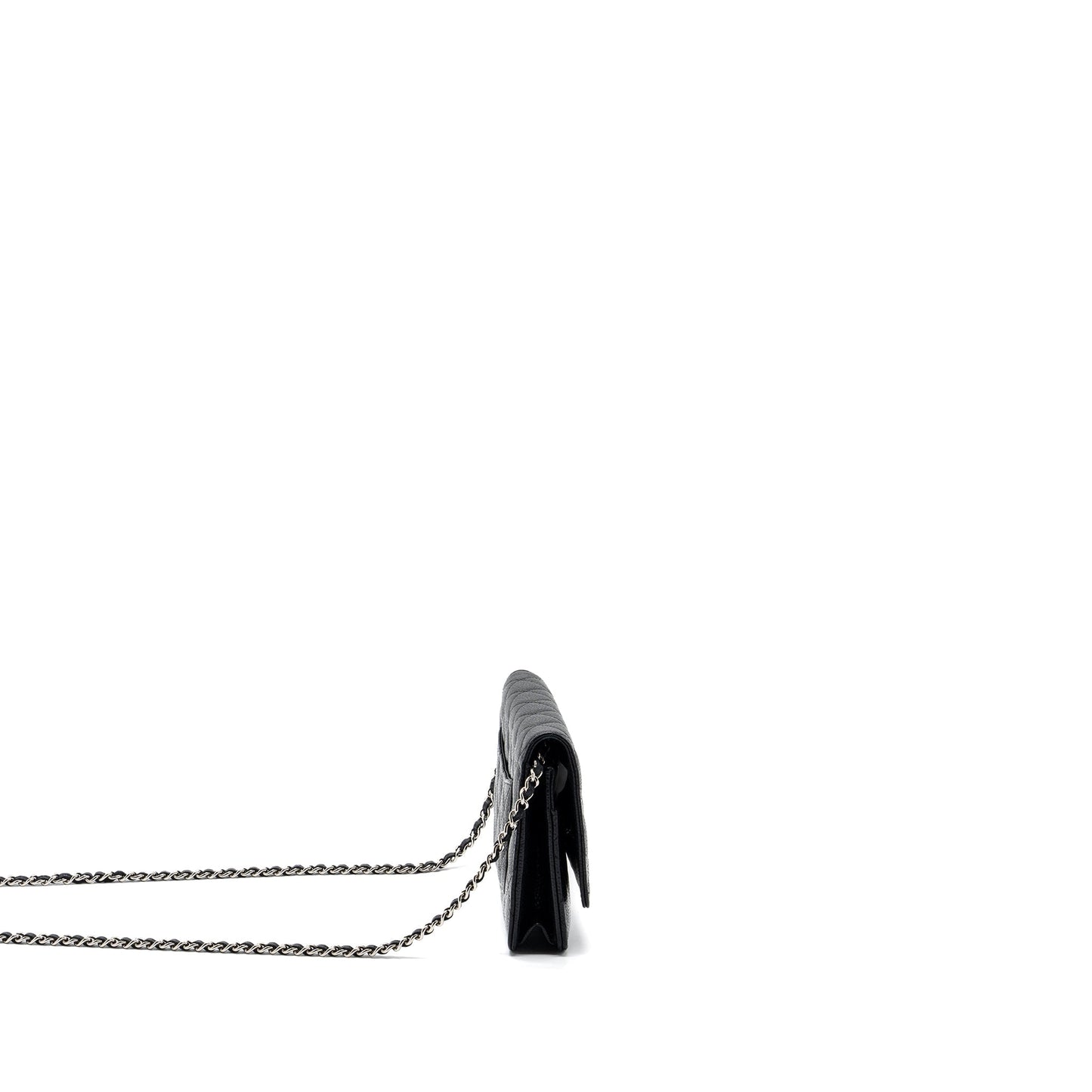 Chanel classic wallet on chain caviar black SHW