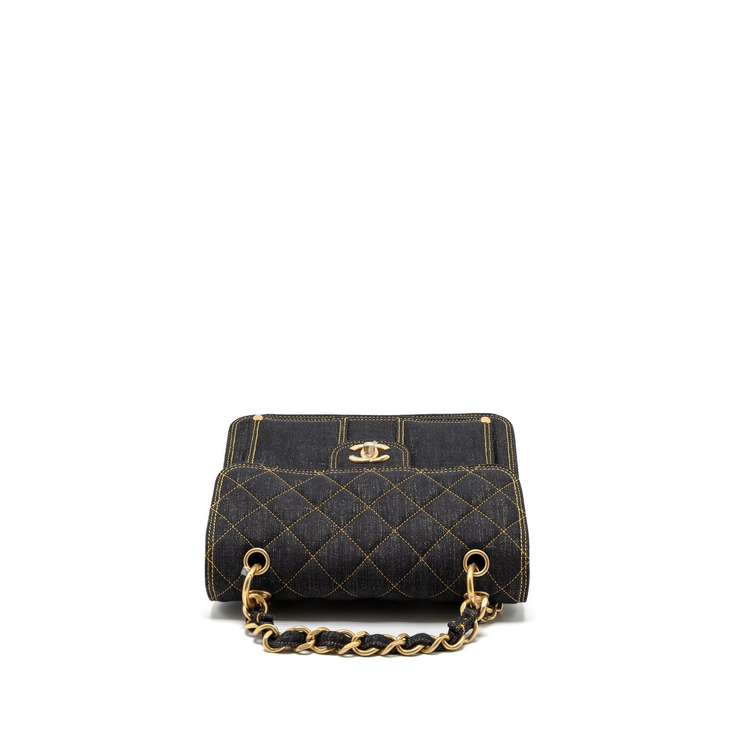 Chanel 23S Flap Backpack Denim Dark Blue Brushed GHW (Microchip)