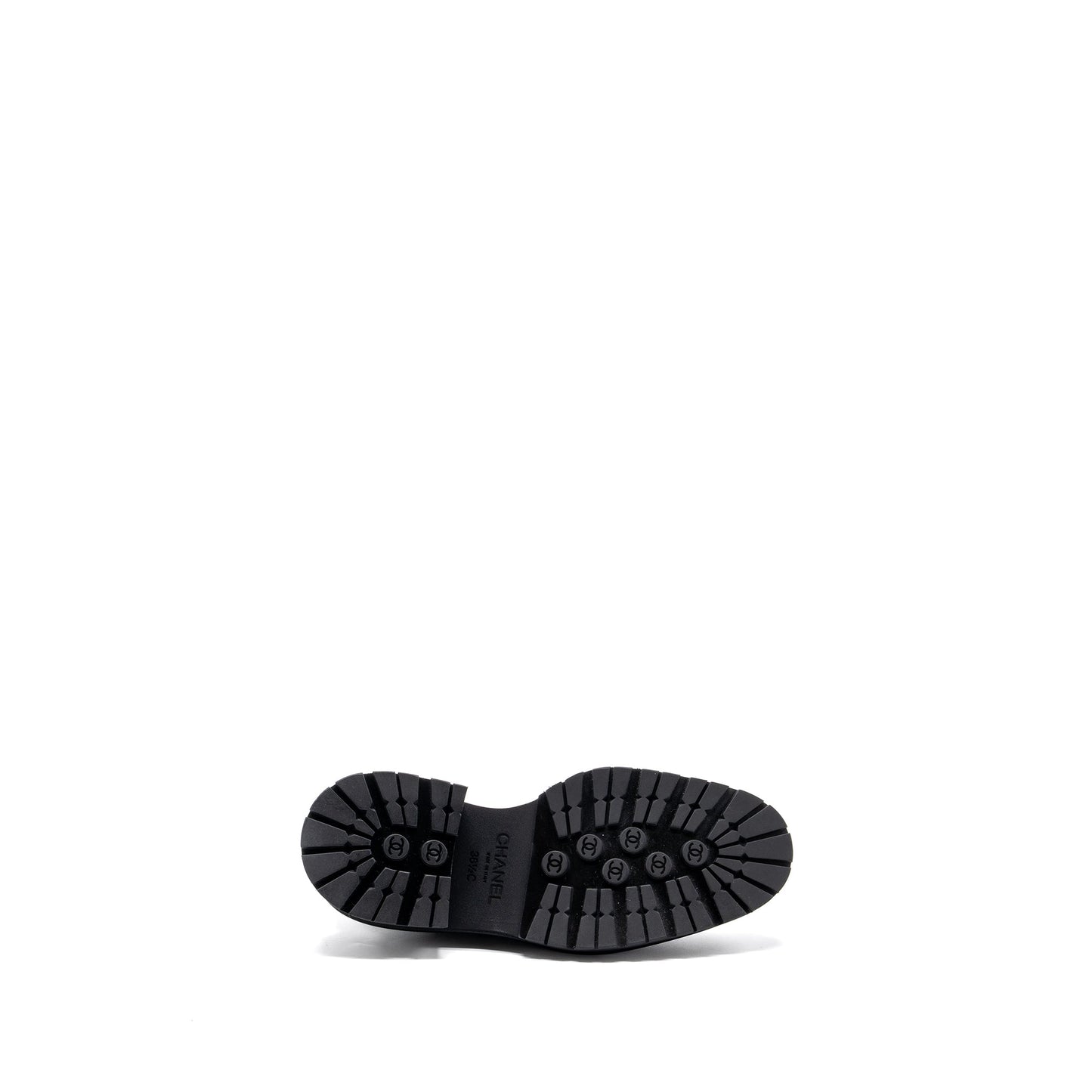 Chanel size 36.5 CC logo loafer black GHW