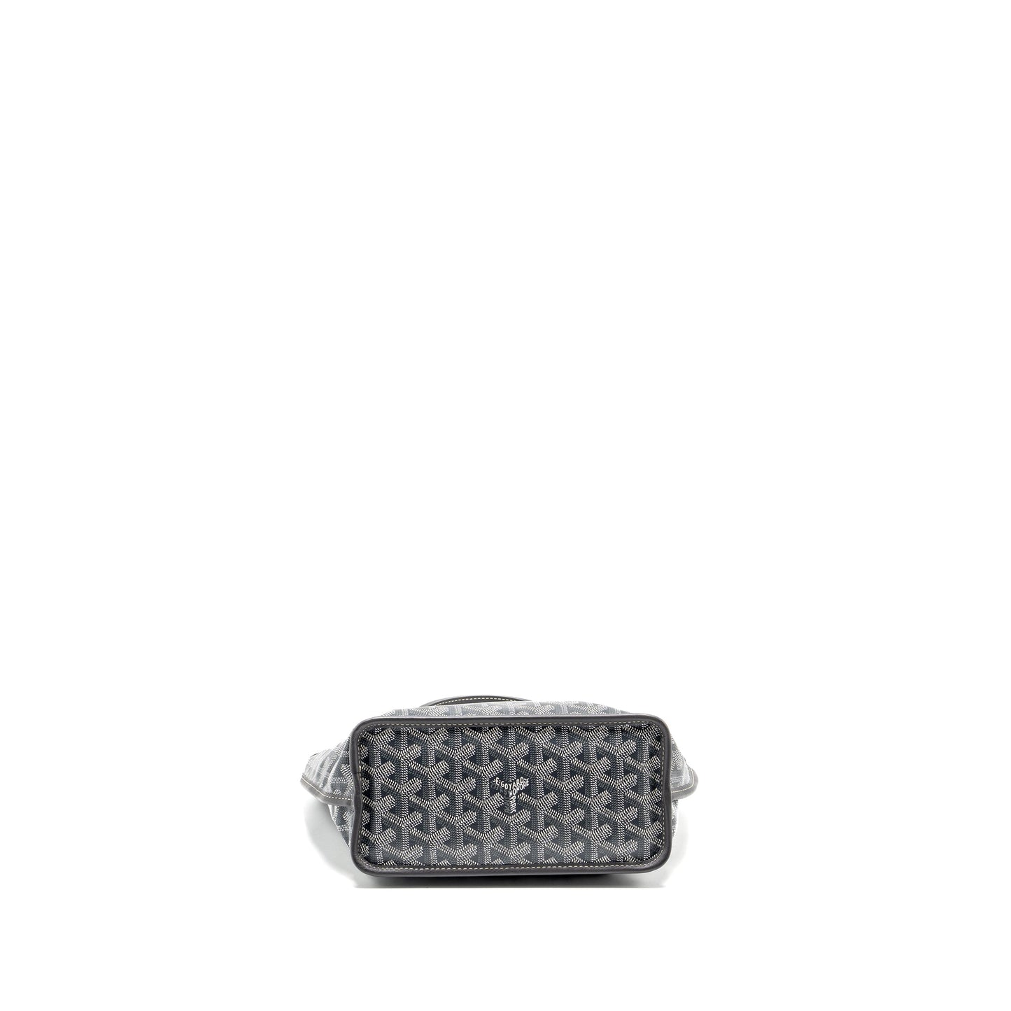 Goyard Mini Anjou Tote Bag Goyardline Canvas/Calfskin Grey SHW