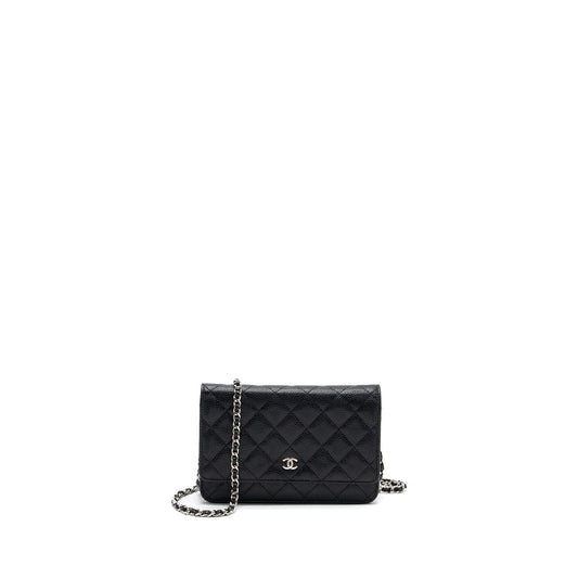Chanel classic wallet on chain caviar black SHW