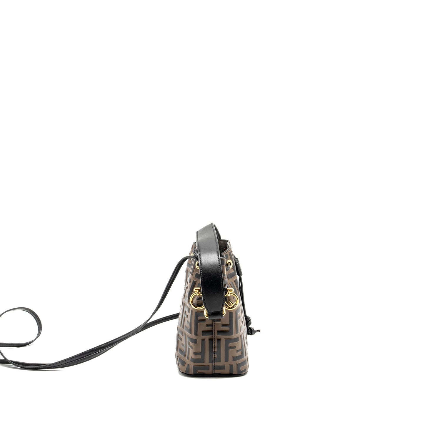 Fendi Mini Mon Tresor Bucket Bag Calfskin Brown/Black GHW