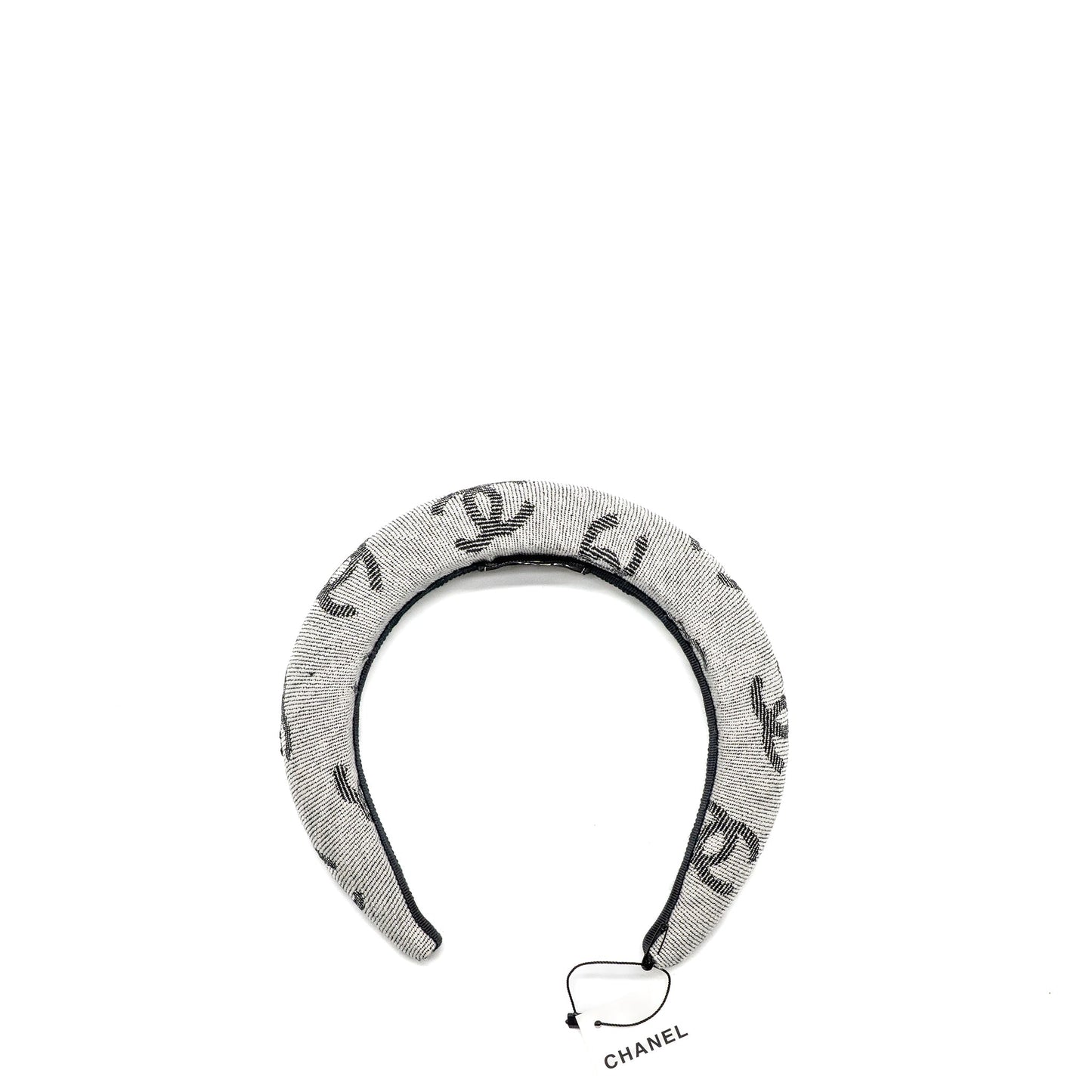 Chanel 22S CC Logo Headband Cotton White / Black