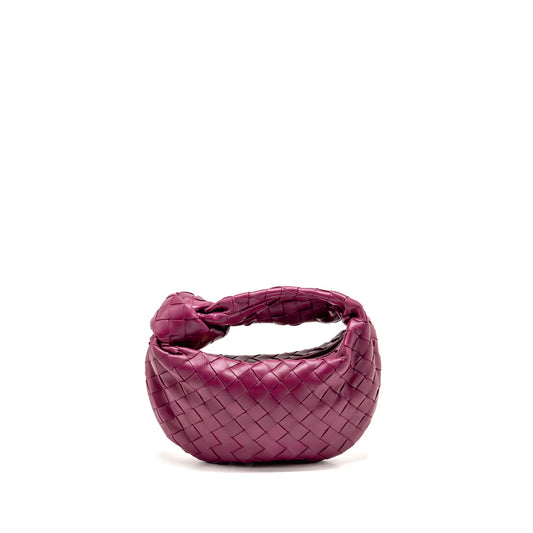 Bottega Veneta Mini Jodie Lambskin Dark Pink GHW