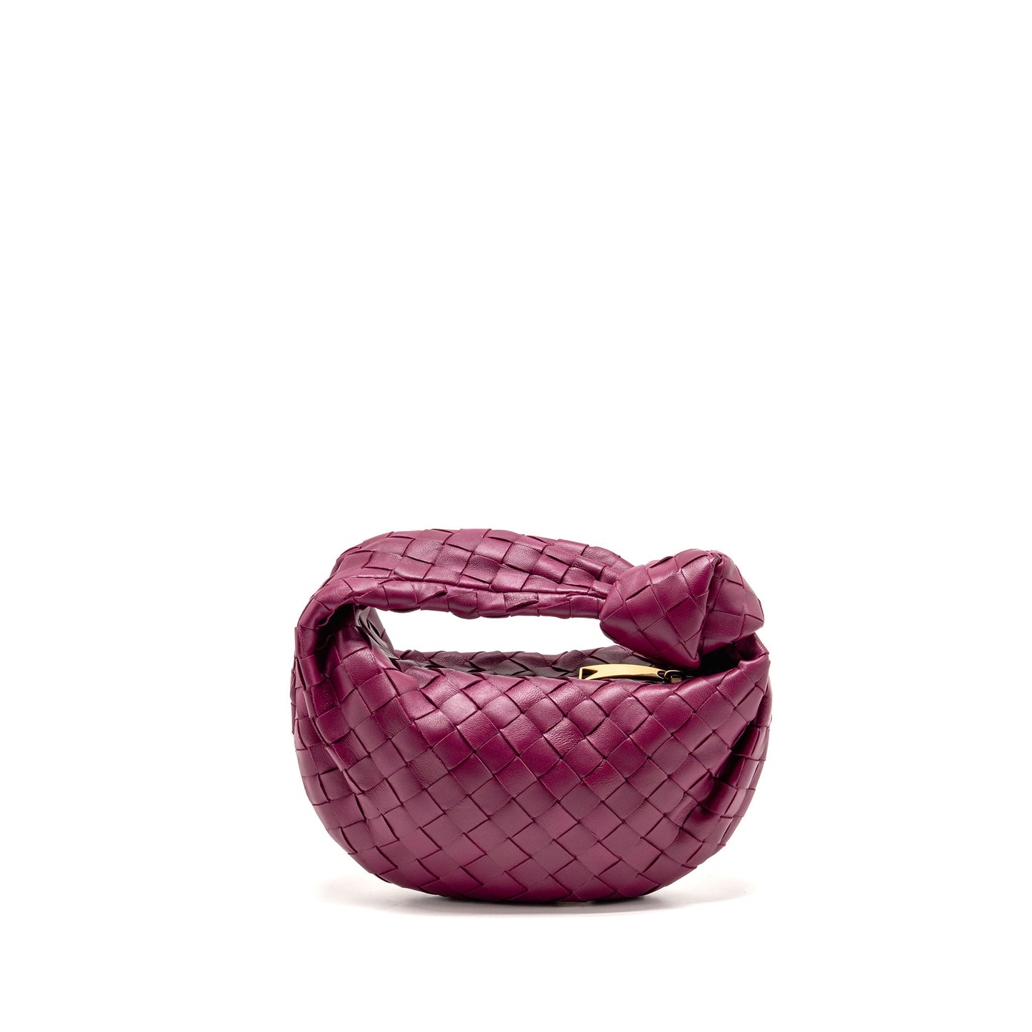 Bottega Veneta Mini Jodie Lambskin Dark Pink GHW