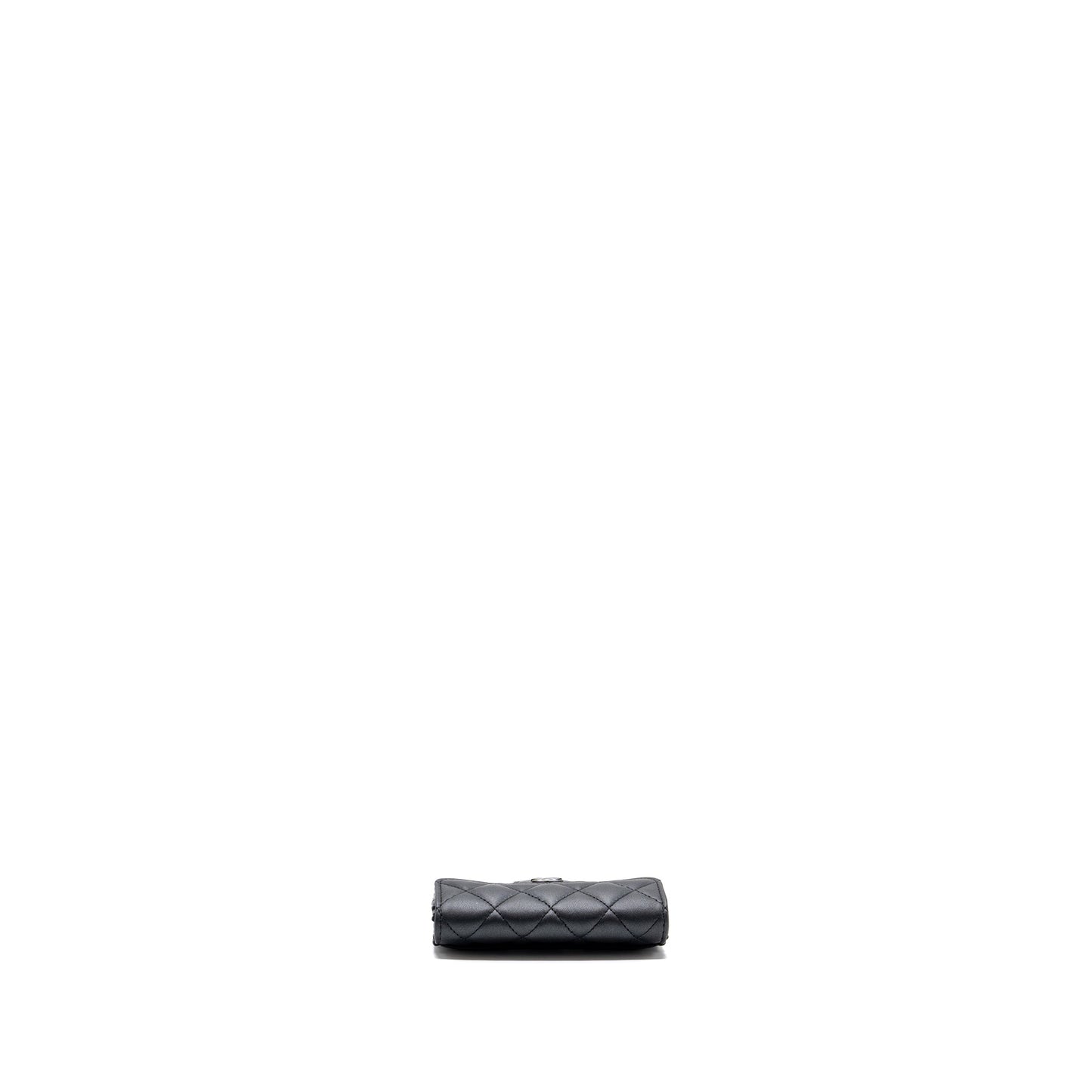 Chanel Classic Flap Card Holder Lambskin So Black SHW (microchip)