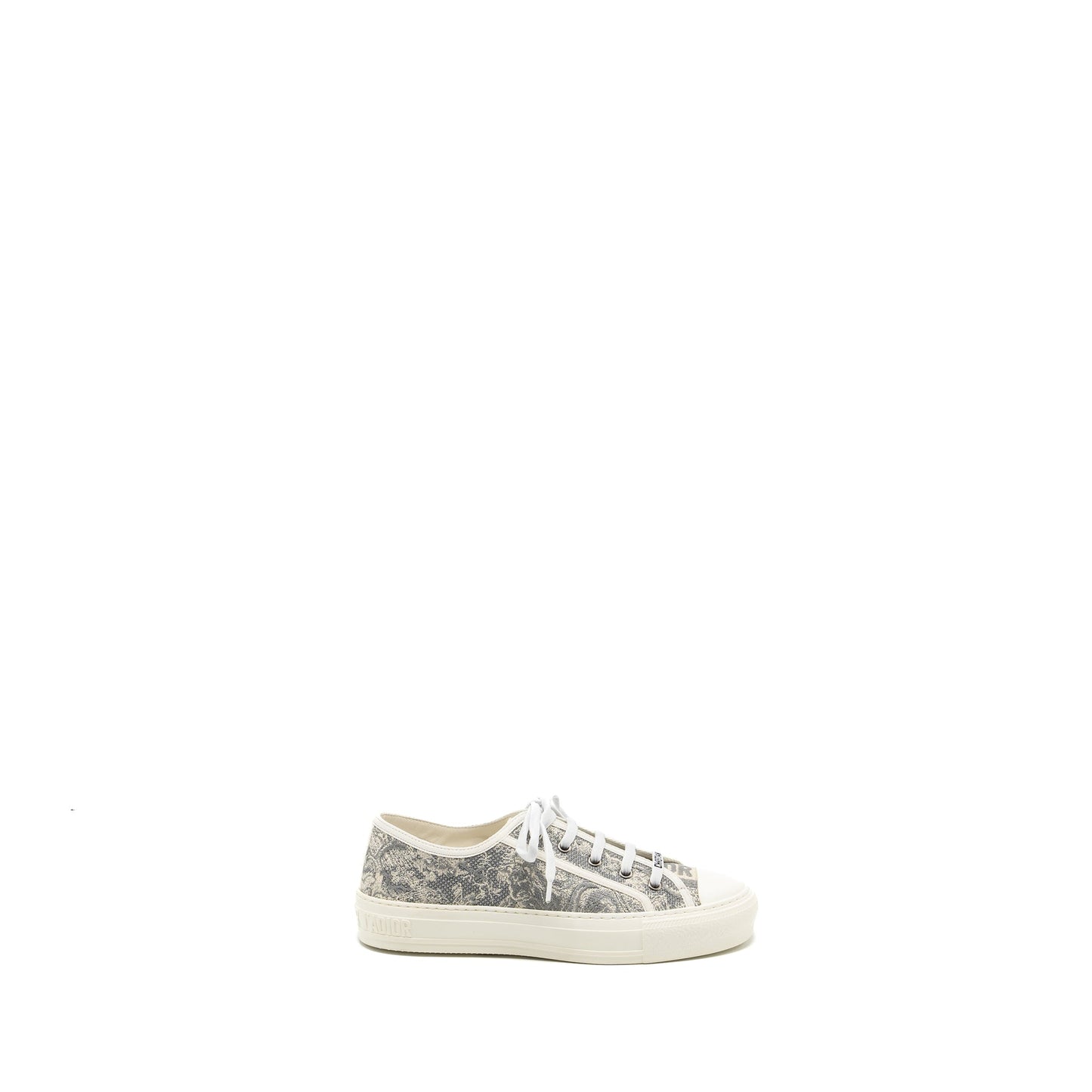 Dior size 37 walk n sneaker Toile de Jouy Embroidery grey/multicolour