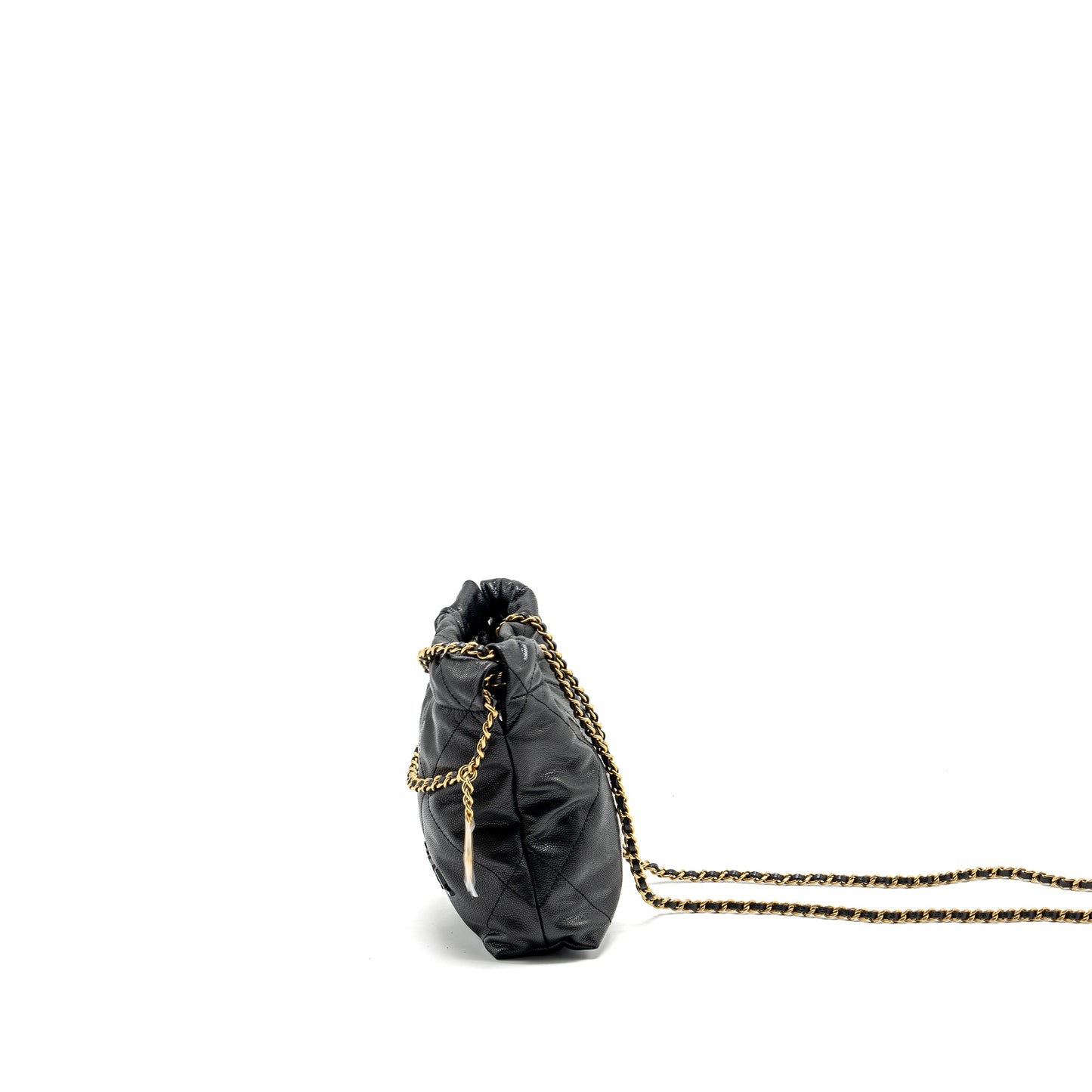 Chanel Mini 22 Bag Caviar Black GHW (Microchip)