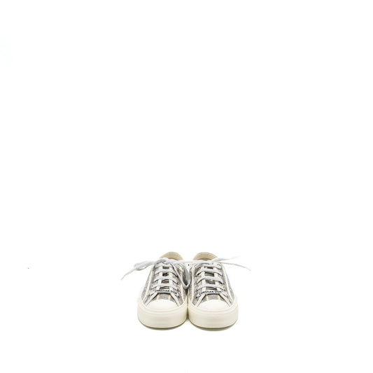 Dior size 37 walk n sneaker Toile de Jouy Embroidery grey/multicolour