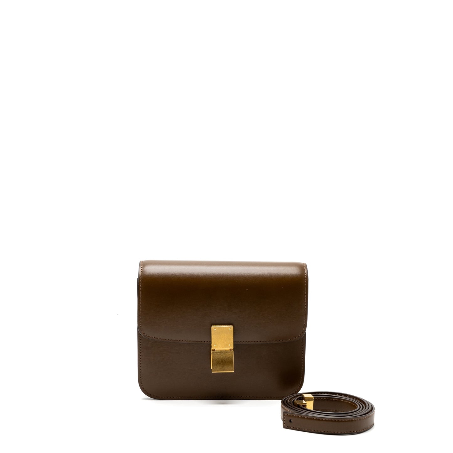 Celine Teen Box Calfskin Camel GHW