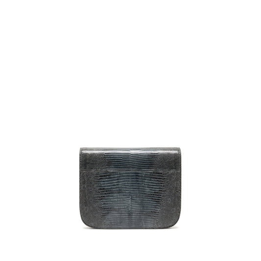 Celine Medium Box Bag Lizard Grey GHW