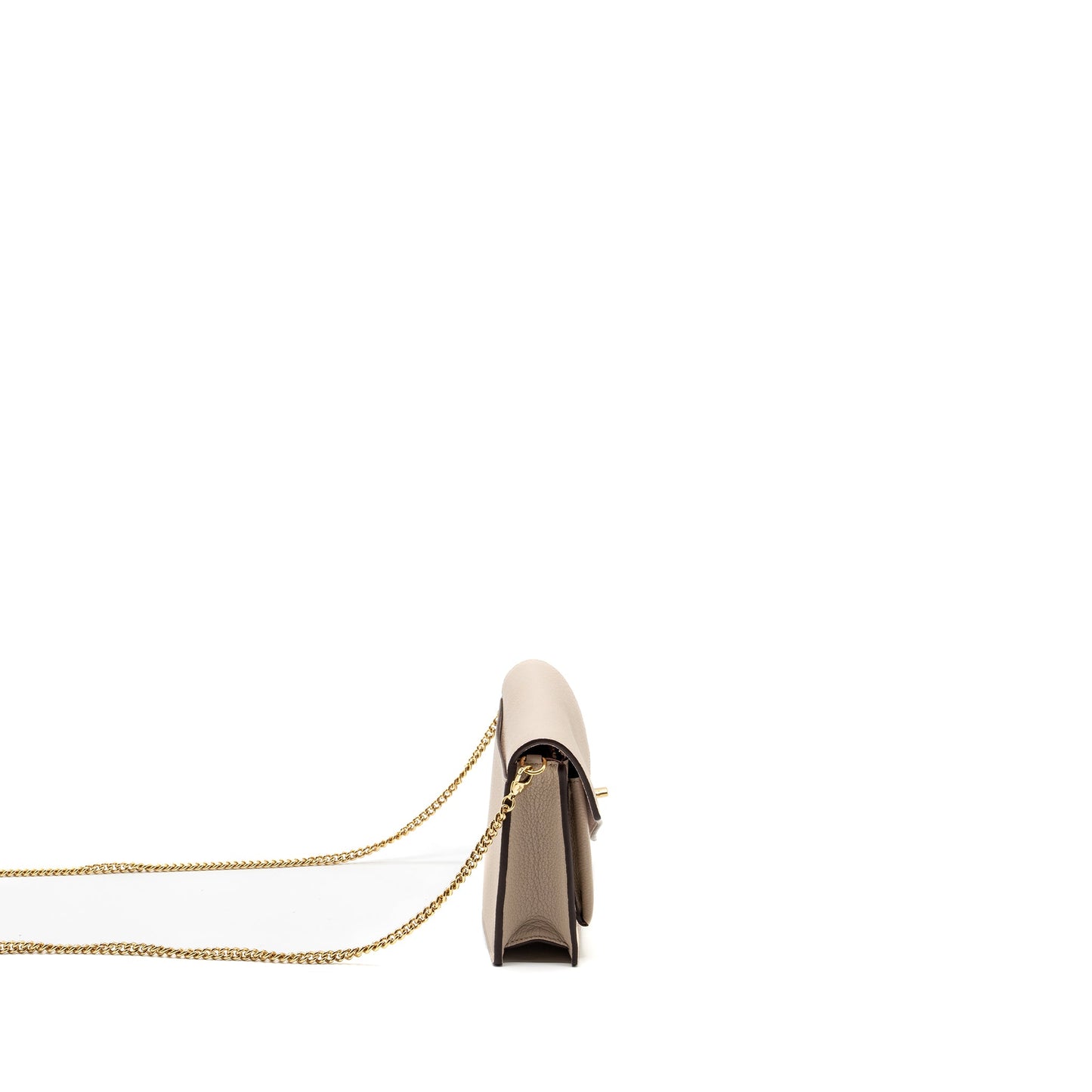 Louis Vuitton Mylockme Chain Pochette Calfskin Greige Beige GHW