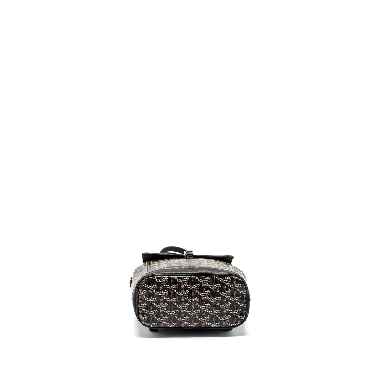 Goyard Mini Alpin Backpack Goyradline Canvas / Leather Black SHW