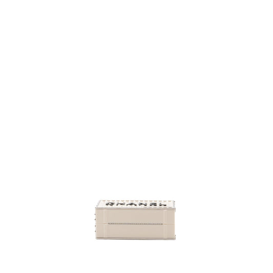 Chanel Paris-Hamburg runway container clutch bag white / black / red SHW