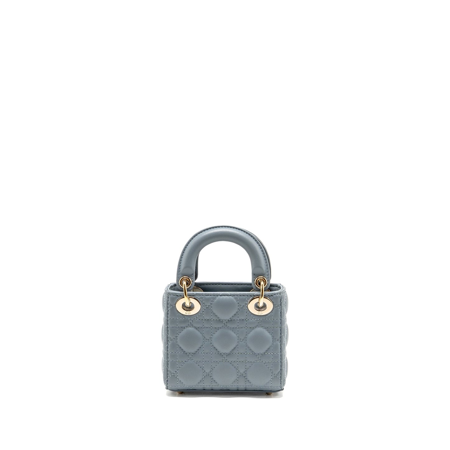 Dior Micro Lady Dior Cannage Lambskin Grey LGHW