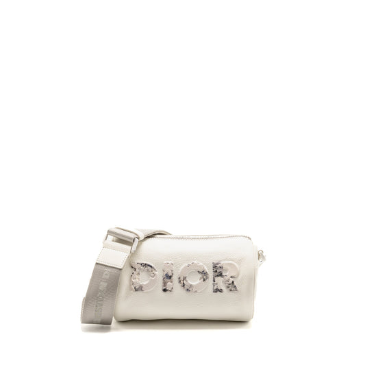 Dior Homme x Daniel Arsham Roller Messager Bag Grained Calfskin White SHW