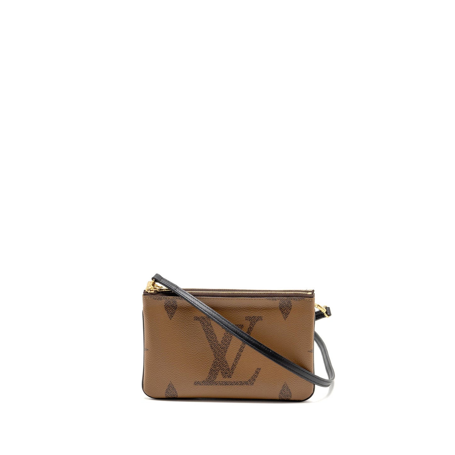 Louis Vuitton Double Zip Pochette Monogram Canvas GHW