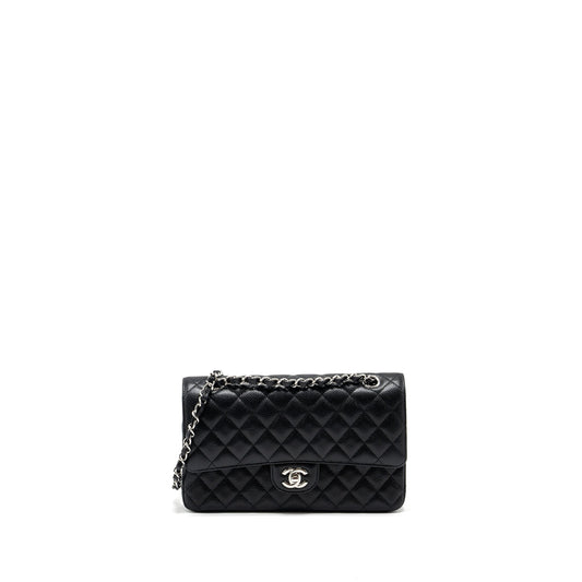 Chanel Medium Classic Double Flap bag caviar black SHW (microchip)