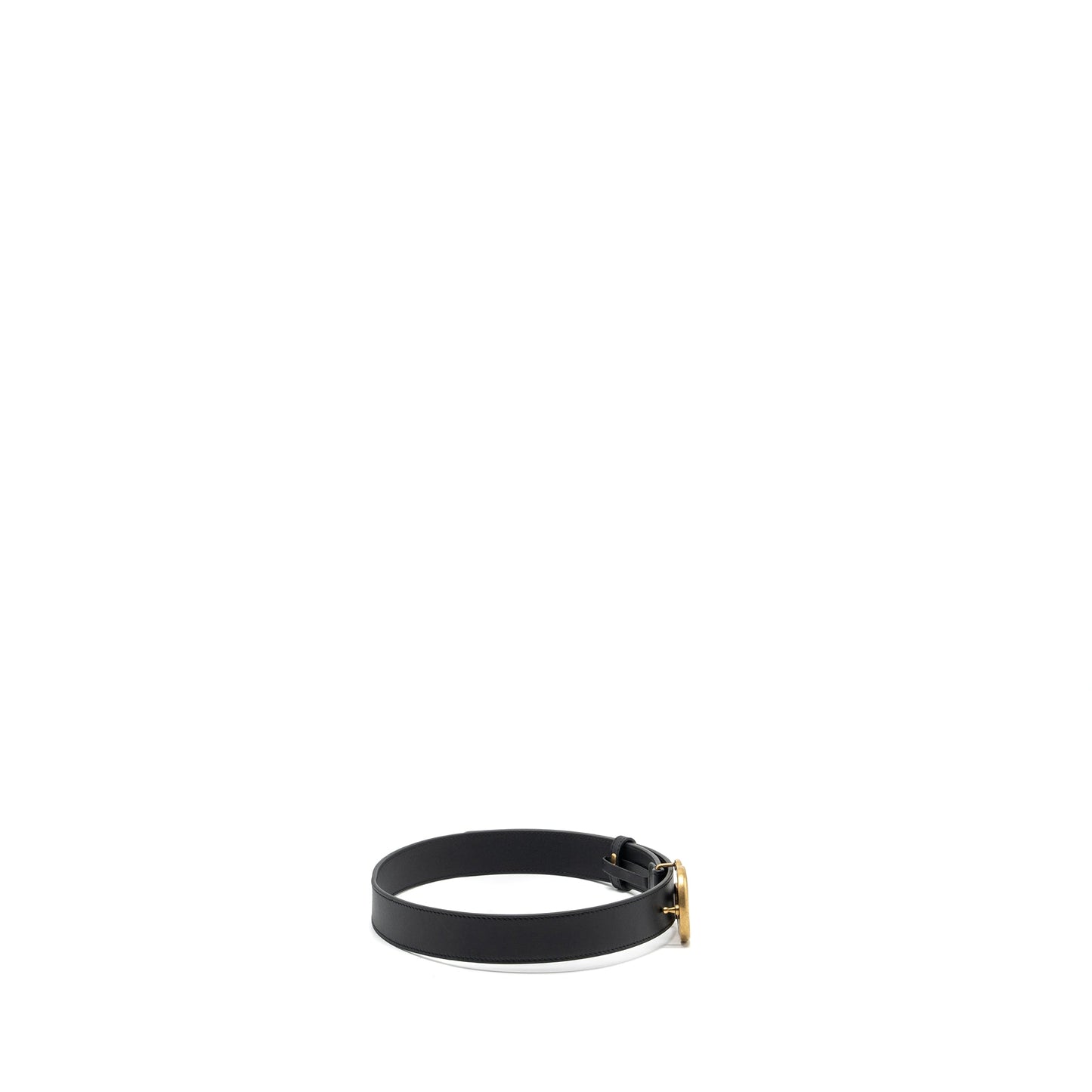 Gucci size 75 GG marmont thin belt black GHW