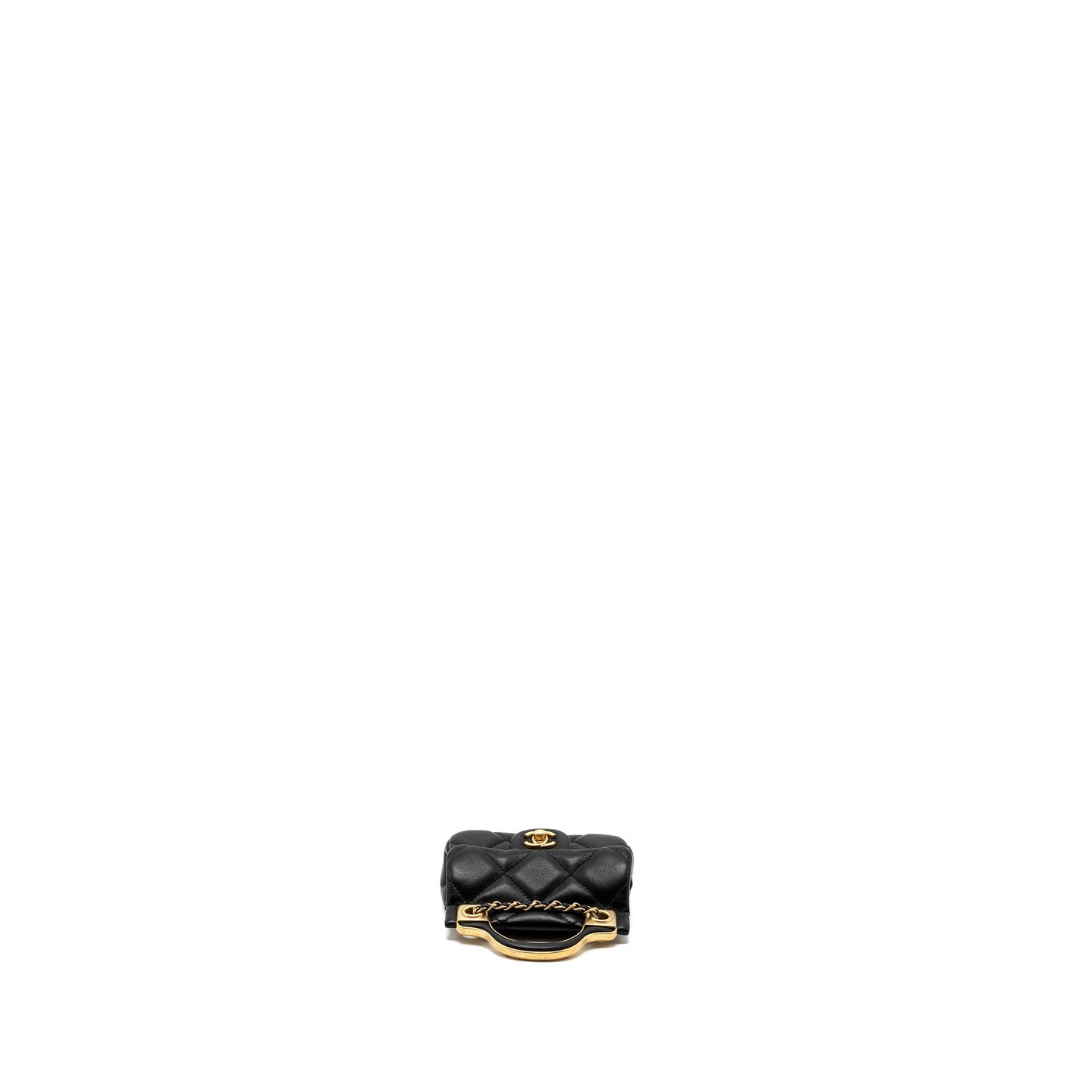Chanel 21K Mini Flap Bag Calfskin Black Brushed GHW