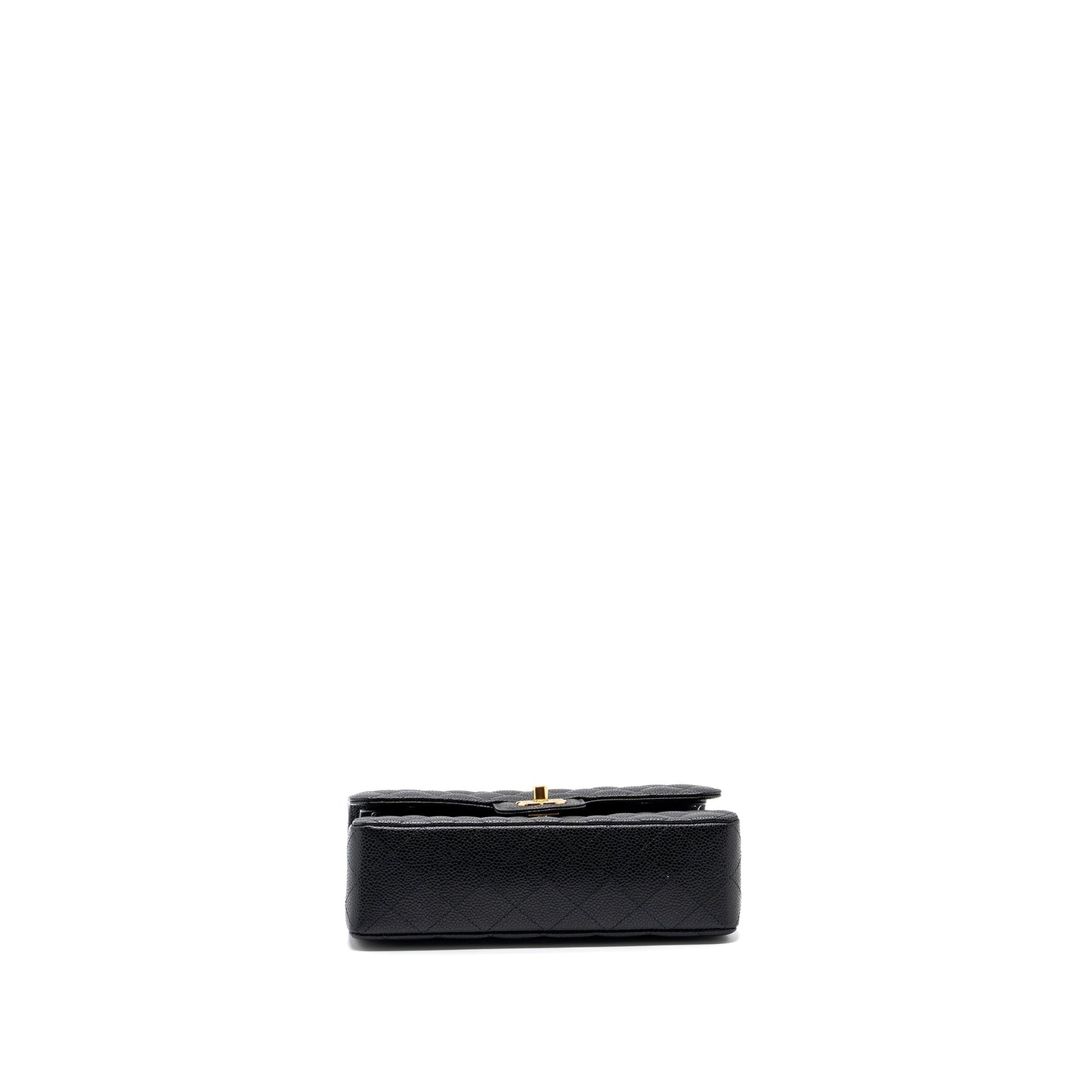 Chanel small classic double flap bag caviar black GHW