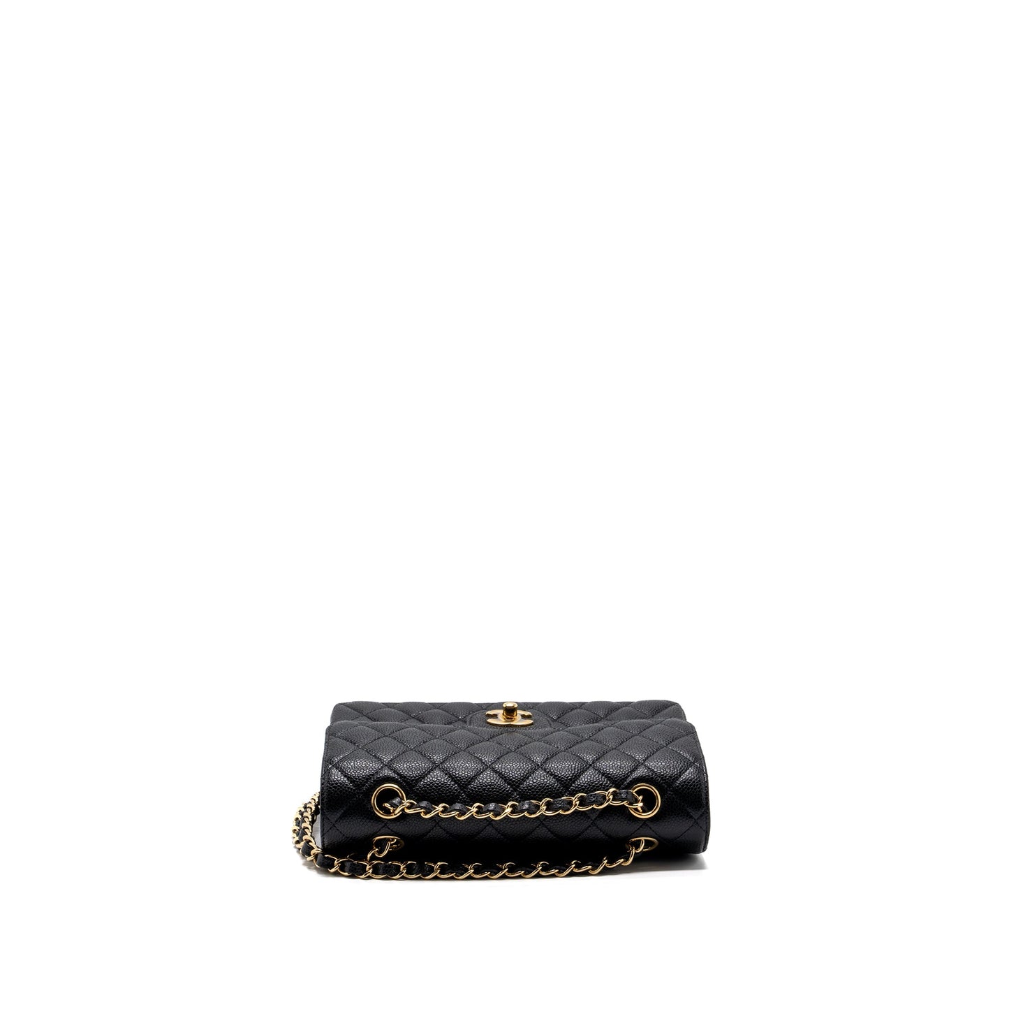 Chanel small classic double flap bag caviar black GHW