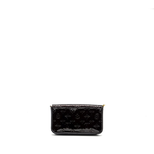 Louis Vuitton Felicie Pochette Monogram Patent Amatante GHW