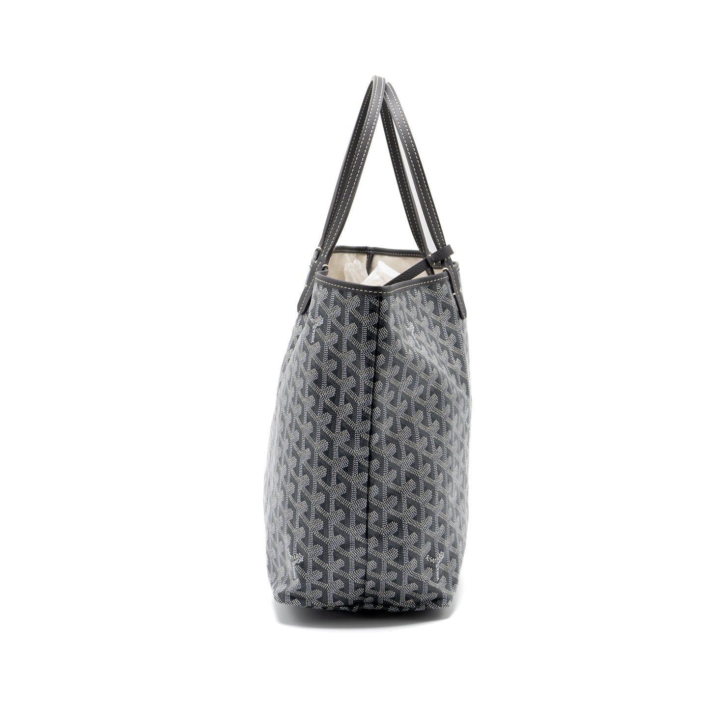Goyard Saint Louis PM Tote Bag Goyardine Canvas Grey SHW
