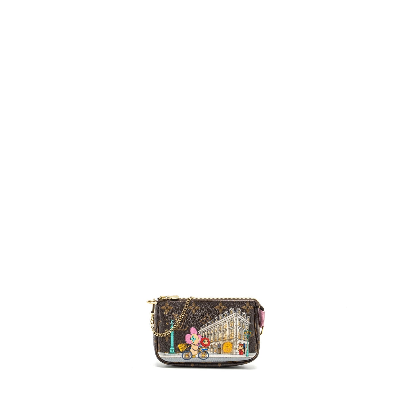 Louis Vuitton Mini Pochette Holiday Limited Print Monogram Canvas GHW