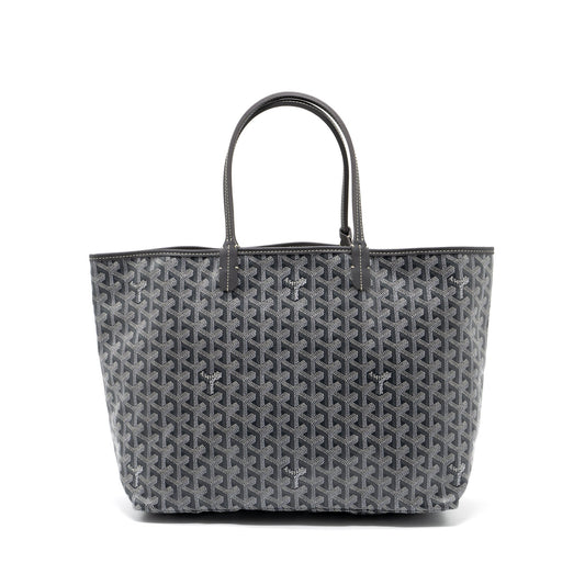 Goyard Saint Louis PM Tote Bag Goyardine Canvas Grey SHW
