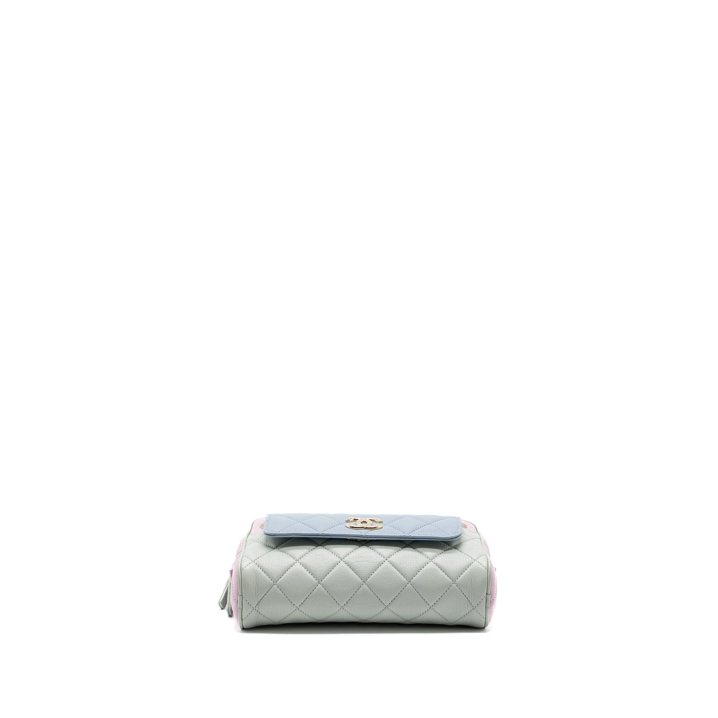 Chanel small camera bag goatskin multicolor green / blue / pink LGHW