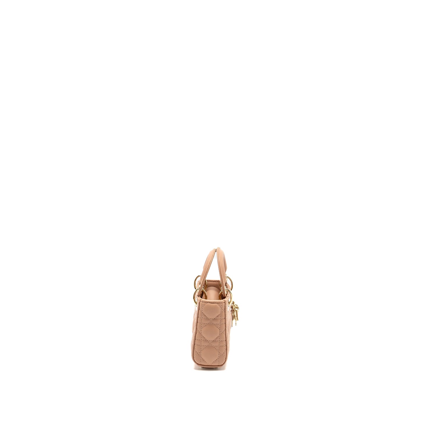 Dior Lady Dior Micro Bag Cannage Lambskin Rose Des Vents LGHW