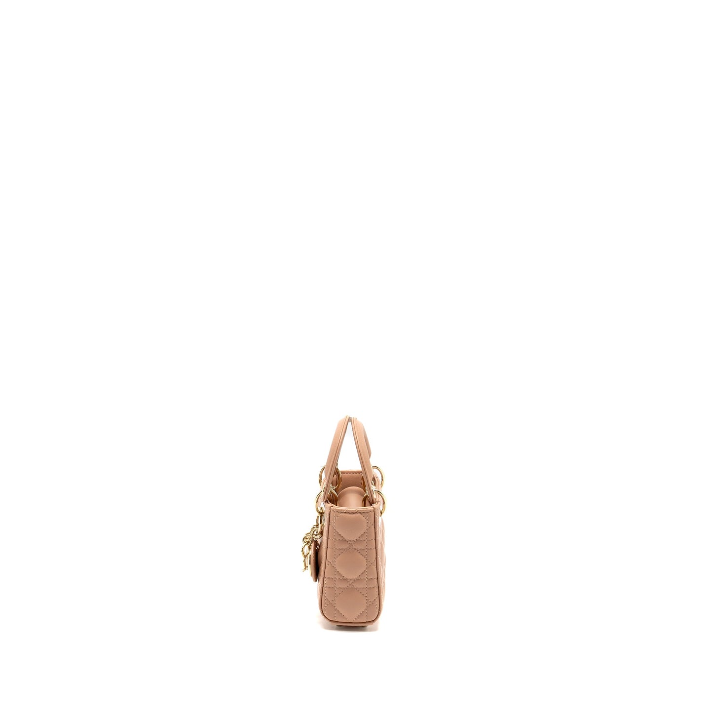 Dior Lady Dior Micro Bag Cannage Lambskin Rose Des Vents LGHW