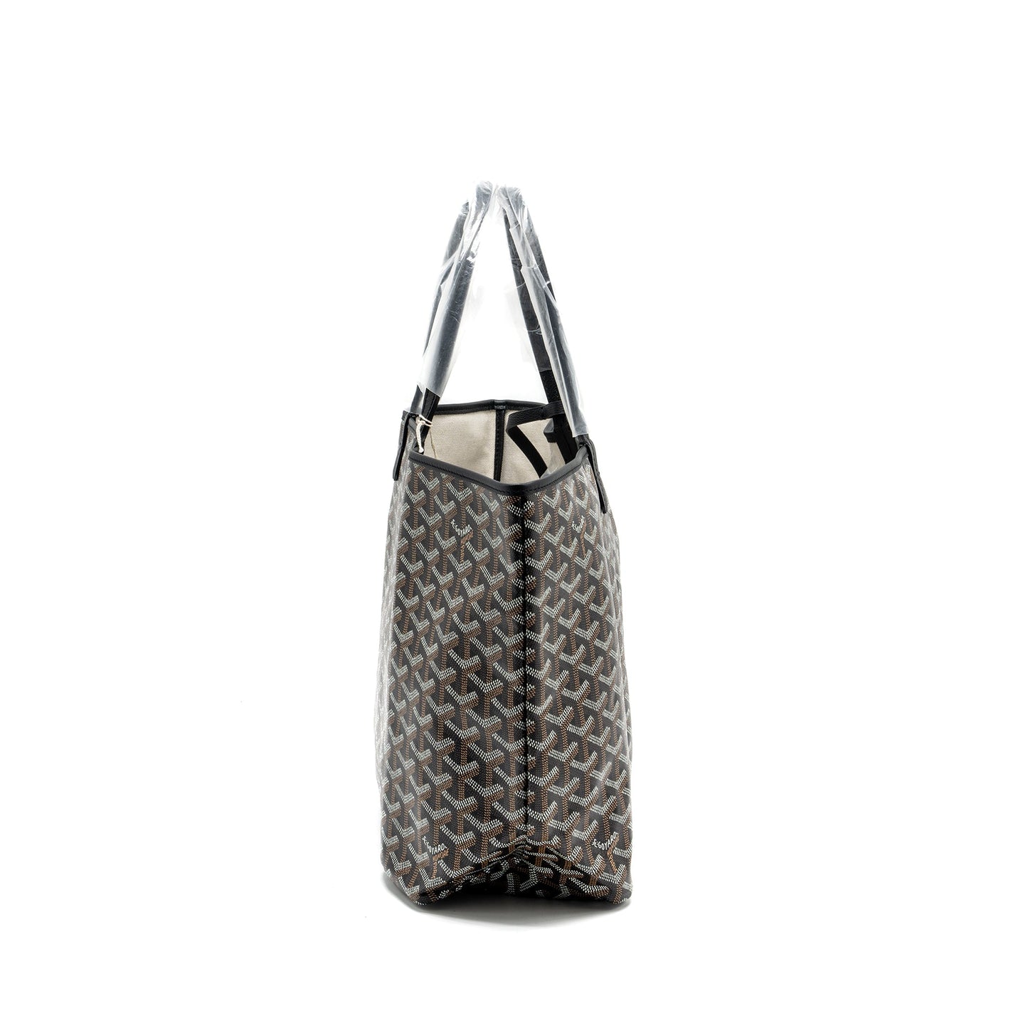 Goyard Saint Louis PM Tote Bag Goyardline Canvas Black SHW