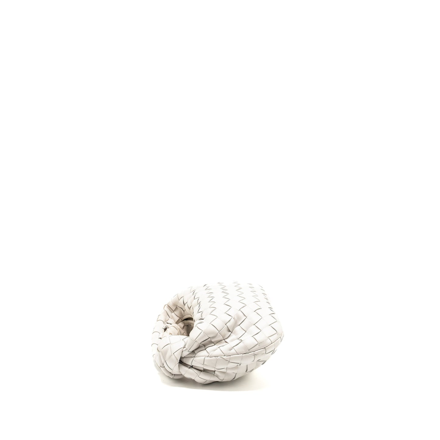 Bottega Veneta Mini Jodie Lambskin Chalk SHW