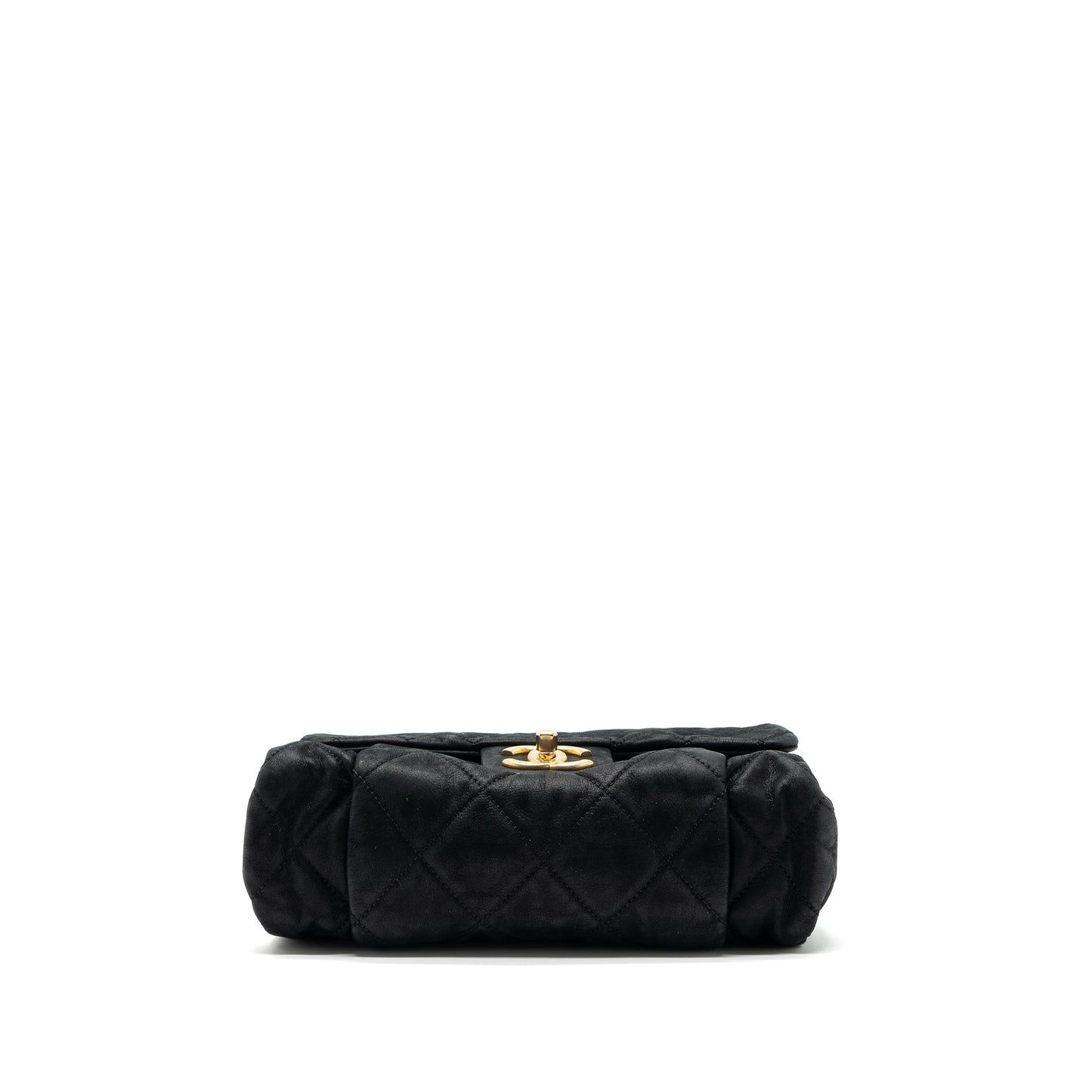 Chanel quilted seasonal flap bag Calfskin Iridescent black with GHW