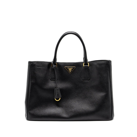 Prada Saffiano Tote Bag Calfskin Black GHW
