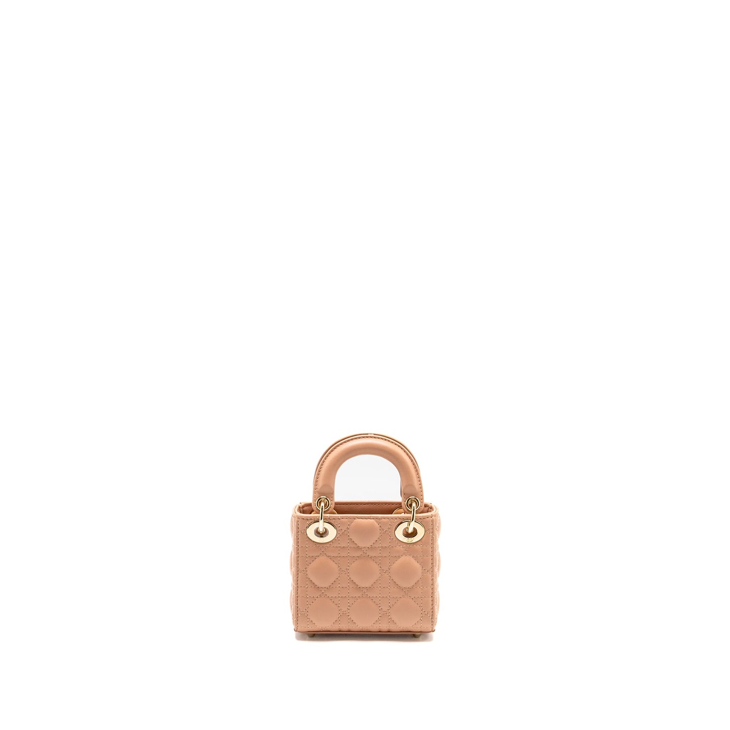 Dior Lady Dior Micro Bag Cannage Lambskin Rose Des Vents LGHW