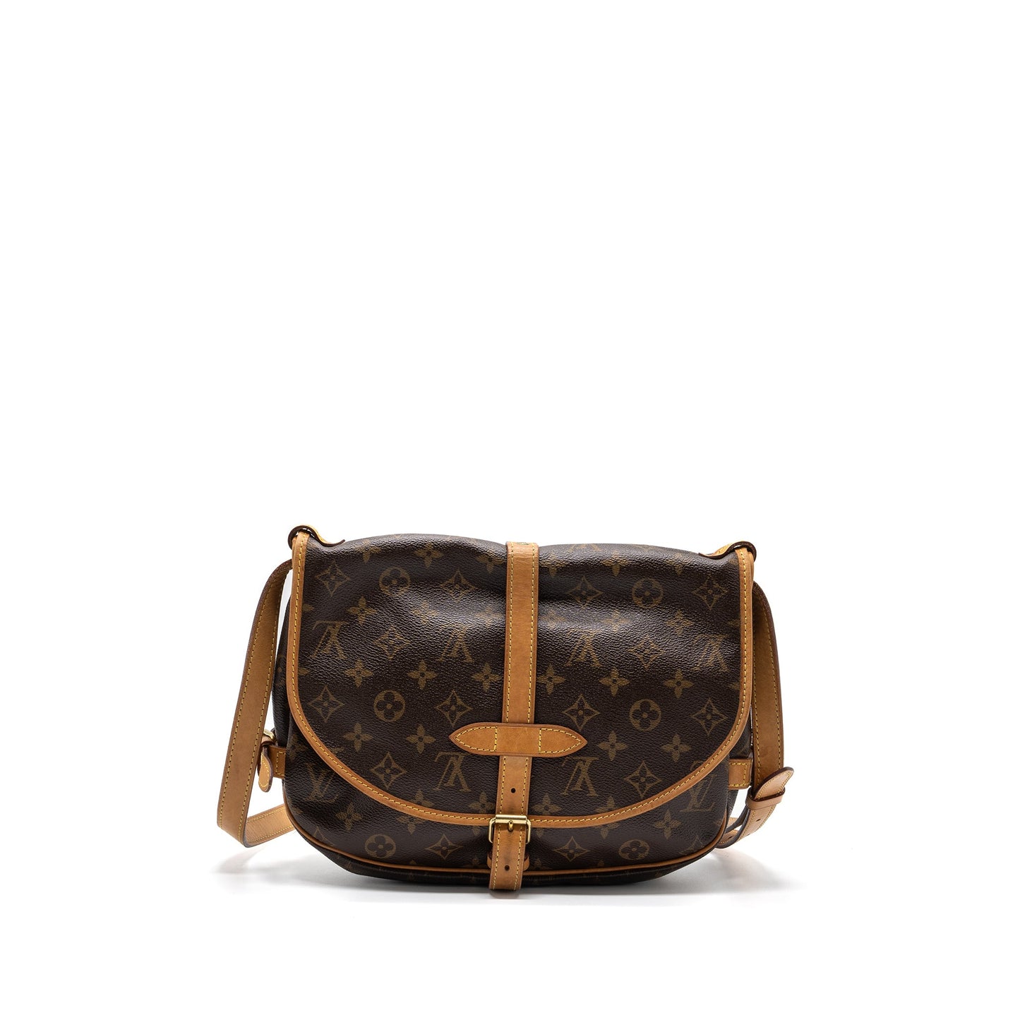 Louis Vuitton vintage saumur bag monogram canvas GHW